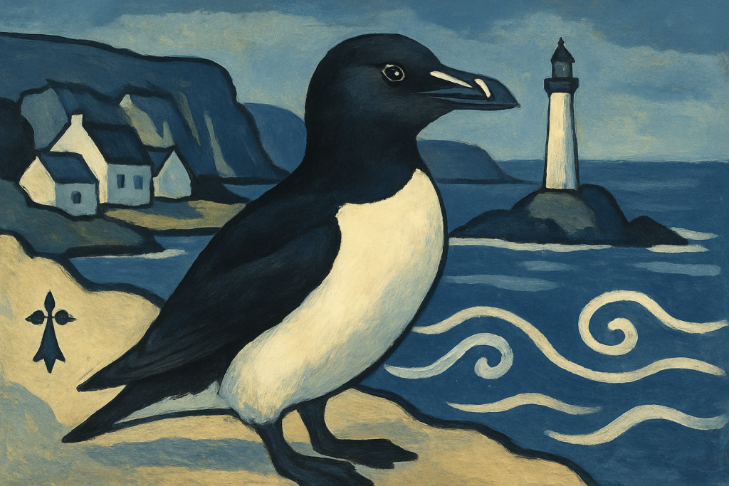 explorez l'oiseau marin emblématique noir et blanc de bretagne, découvrez ses caractéristiques uniques et son habitat naturel le long des côtes bretonnes.